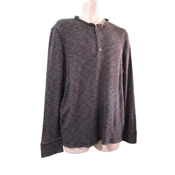 Rock Republic XXL Henley Charcoal Heather Metal Button Long Sleeve Thermal EUC - Picture 8 of 16